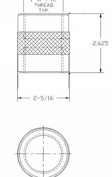 Punch Stem Adaptor (CA# CAB334) (uses CNUT64S Split coupling nut)
