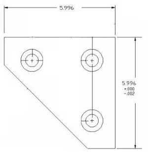 Upper Angle Shear Blade 6 x 6 x .875"